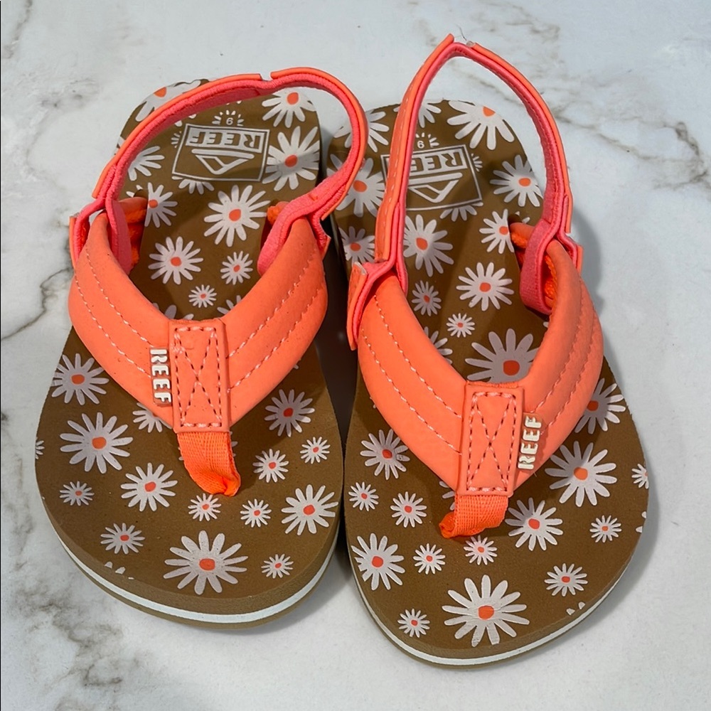 Reef Orange and Brown Flip Flop Sandals